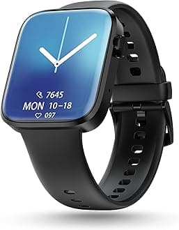 Pebble Newly Launched Cosmos Prime Bluetooth Calling Smart Watch, Largest 1.91" Bezel-Less Edge-to-Edge Display, 600 Nits Brightness, Sleek Metallic Body, Wireless Charging, Health Suite (Jet Black)