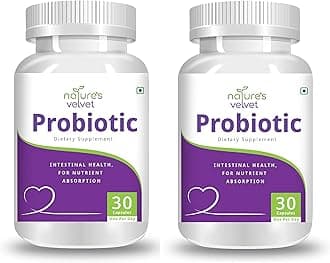 Natures Velvet Lifecare Probiotics for Digestive Health and Immunity - 30 Capsules - Pack of 2