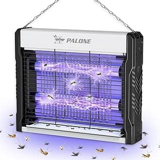 PALONE Electric Bug Zapper, 4000V Mosquito Zapper Indoor Outdoor with Hanging Function, Electric Fly Zapper with Removable Tray USB Powerful Indoor Bug Zapper for Outdoor Balcony Office Patio (12 in)
