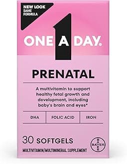 Prenatal Vitamins- Folic Acid, Iron, Omega- 3 (DHA), Pregnancy Vitamins for Women, Prenatal Multivitamin for Mom and Baby Support, Pregnancy Must Haves 30 Ct (Packaging May Vary)
