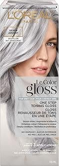 L’Oréal Paris L'Oreal Le Color Gloss One Step In-Shower Toning Hair Gloss, Neutralizes Brass, Conditions & Boosts Shine, Silver, 4 Ounce