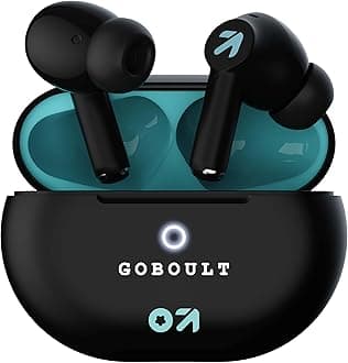 Boult Audio K40 True Wireless in Ear Earbuds with 48H Playtime, Clear Calling 4 Mics, 45ms Low Latency Gaming, Premium Grip, 13mm Bass Drivers, Type-C Fast Charging, BTv 5.3 Ear Buds (Electric Black)