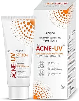 New Acne-UV Gel Sunscreen SPF 30 PA+++ | Sunscreen for Oily Skin Women & Men | Non-Comedogenic Sunscreen | Silicone Gel | Visible Light Protection | Water Resistant | Suitable for All Skin Types