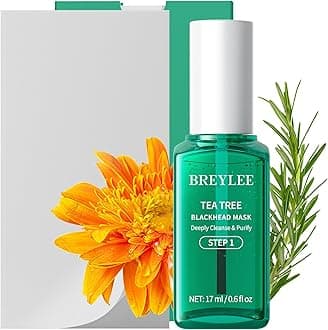 Blackhead Remover Mask, Tea Tree Oil Nose Pore Strips +100 papers, Puntos Negros, Peel Off Mask for Nose and Face, Pore Cleanser Purifying, Brush Desigh