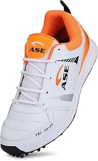 ASEMen's Professional Cricket Shoes (Orange, Numeric_4)