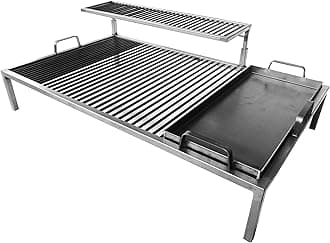 Luxury Argentine Grill with removable iron modules - Iron Argentina Grill - BBQ Parrilla Asado. (32 x 20 in)