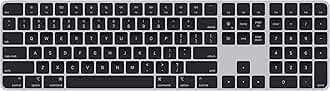 Magic Keyboard with Touch ID and Numeric Keypad: Wireless, Bluetooth, Rechargeable. Works with Mac Computers with Apple Silicon; US English - Black Keys