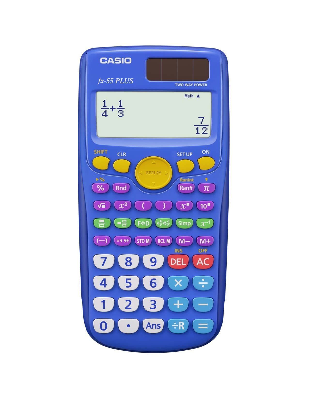 fx-55PLUS Fraction Calculator – Elementary/Middle School Math Made Easy | Fractions, Mixed Numbers, Simplification | Great for Classroom Learning