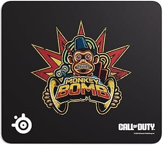 QcK Gaming Mouse Pad — Call of Duty® Monkey Bomb Edition — Limited — Free In-Game Item — Non-Slip Rubber Base — Peak Tracking and Stability — Optimized For Gaming Sensors