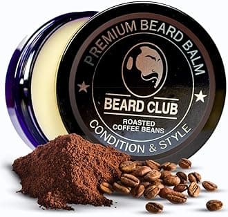 Beard ClubBeard Balm for Men - Classic Barista (Coffee & Walnut) - Premium Beard Conditioner and Softener for Shaping and Styling, Prevents Itching and Flaking - Natural and Organic Beard Shaper Wax