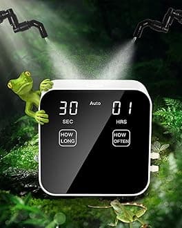 Reptile Humidifiers, Reptile Misting System, Reptile Mister Automatic with Timer, Terrarium Mister for Reptiles, Amphibians, Plants, Tank, Paludarium and Vivarium