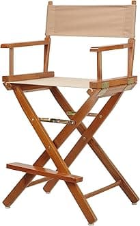 Casual Home Director Chair, Honey Oak Frame-Solid Wood, 24 Inch