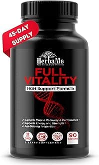 HerbaMe HGH Supplements for Men and Women, 90 Capsules - Naturally Supports Human Growth Hormone, Muscle Building, Muscle Growth Formula, Post Workout Recovery Amino Acid Blend with Colostrum Pills