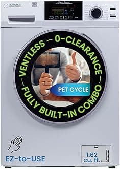 Equator All-in-one Washer Dryer Ventless FULLY BUILTIN 0-CLEARANCE 1.62cf/15lbs 110V 1400RPM