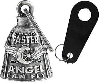 Motorcycle Bell Guardian Angel Drive Away Gremlin, Biker Bell for Men Women Rider Riding, Good Luck Gift