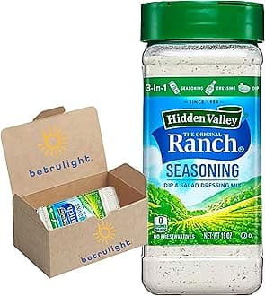 Ranch Seasoning Powder | Hidden Valley Original Ranch Salad Dressing, Seasoning Mix and Dip | Creamy Buttermilk | 16 Fl oz Shaker | Every Order is Elegantly Packaged in a Signature BETRULIGHT Branded Box!