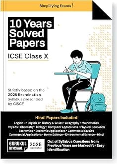 Gurukul by Oswal 10 Years Solved Papers for ICSE 10 Exam 2025 - Comprehensive Handbook of 17 Subjects (Hindi Included), Yearwise Board Solutions, Latest Syllabus