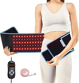 Red Infrared Light Therapy Belt for Body Pain Red Light Therapy for Back Knee Feet Hands Relief Near Infrared Heating Pad 660nm 850nm NIR Home Therapy Wrap Gift for Women Men