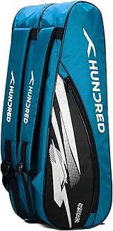 Cosmogear Badminton Kit-Bag (Teal Blue/Black)|Double Zipper|Bag with Front Zipper Pocket, Polyester