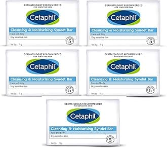 - Cleansing and Moisturising Syndet Bar 5X 75gm (Pack of 5), white