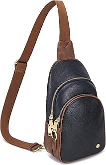 INICAT Small Crossbody Sling Bags Faux Leather Fanny Packs Purses for Women Everyday & Travel