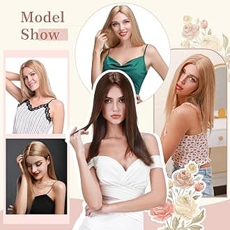 Elailite Human Hair Toppers For Women - 100% Remy Human Hair, Grade 7A, Clip in Toupee Extensions - SILK BASE Crown HairPiece (#4/27 Medium Brown Mix Dark Blonde, 16 Inch)