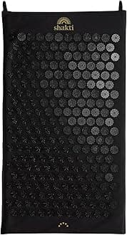 Shakti Premium Acupressure Mat Black Level 2, Sustainable & Durable, Relieves Stress & Tension, Promotes Relaxation & Focus, Ethically Handcrafted Acupuncture Mat in India, Organic Cotton Certified