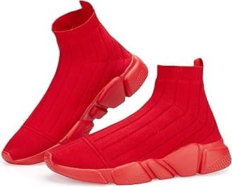 Mens High Top Sneakers Gym Breathable Tennis Running Walking Slip On Shoes