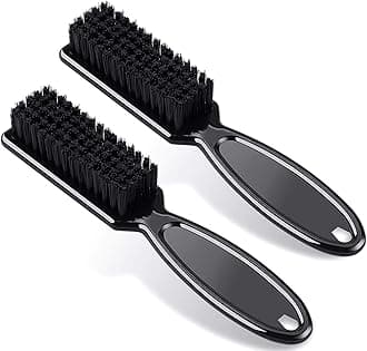 Patelai 2 Pcs Barber Blade Cleaning Brush for Clipper Cleaning Nail Cleaner Styling Brush for Fades Tapers Trimmer Manicure Salon (Black)