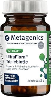 - Metagenics UltraFlora Triplebiotic - Prebiotic, Probiotic & Postbiotic Blend with Akkermansia for Gut Health* - Supports Digestive Balance, Microbiome & Immune Function* - Shelf-Stable - 30 Capsules