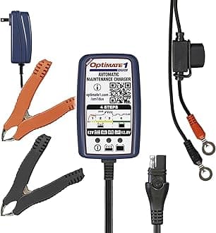 Tecmate (OptiMATE 1 DUO, 12V / 12.8V Plug-in Mainttainer) - OptiMATE 1 DUO, TM-409, 4-step 12V 0.6A Battery charger-maintainer