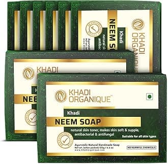 Khadi Organique Natural Herbal Pure Neem Soap Pack of 8