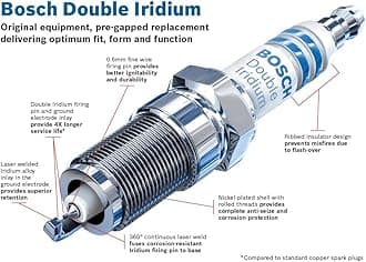 BOSCH 9600 OE Fine Wire Double Iridium Spark Plug - Single