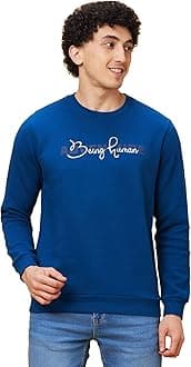 Being HumanGarments Mens-Top Sweatshirt (Size: M)-BHFLSLV23523-NAVY