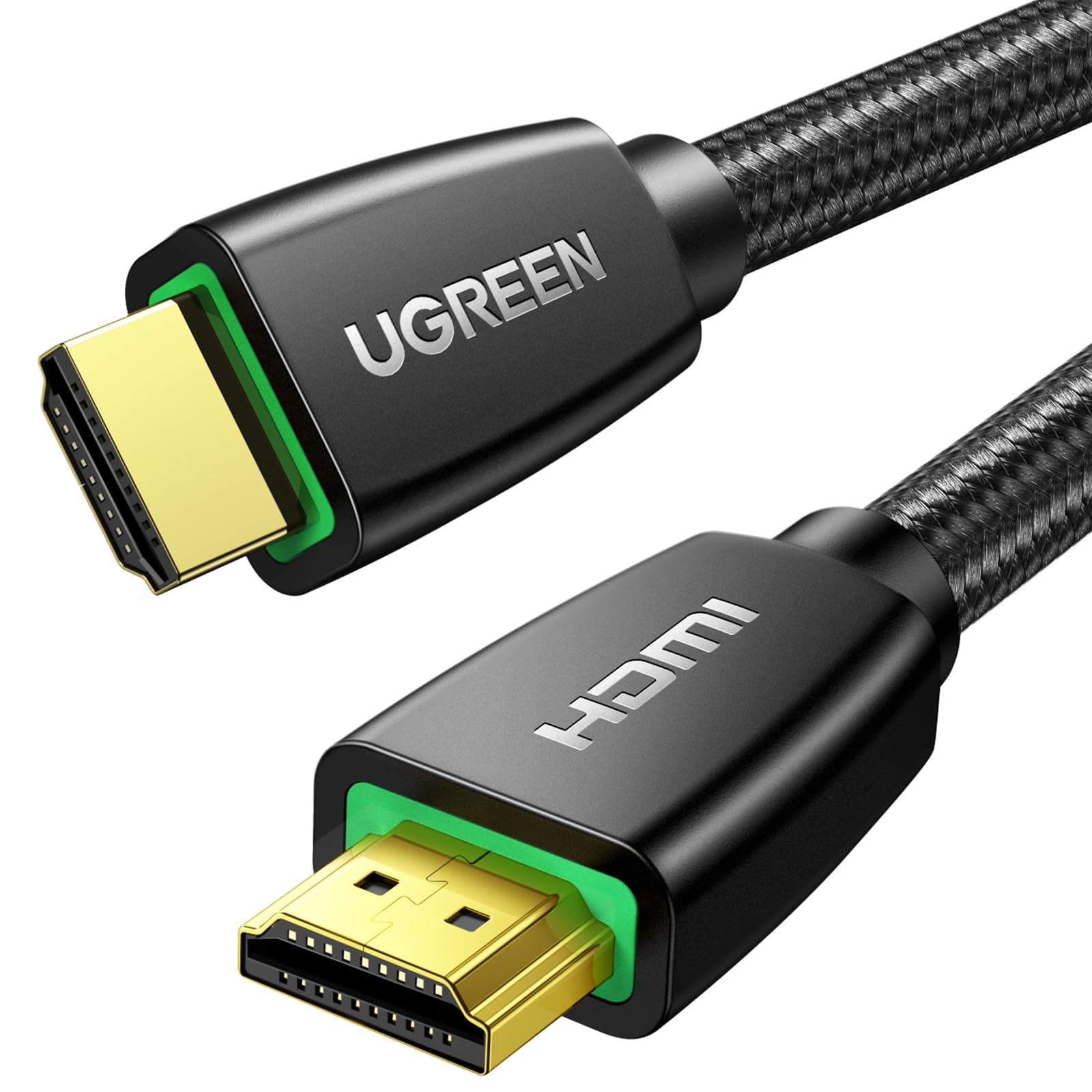 UGREEN HDMI Cable 4K 2M HDMI 2.0 18Gbps High-Speed 4K@60Hz Video Wire Ultra HD 3D 4K Cord Braided Compatible with Nintendo Switch MacBook Pro UHD TV Xbox Playstation PS5/4 PC Laptop