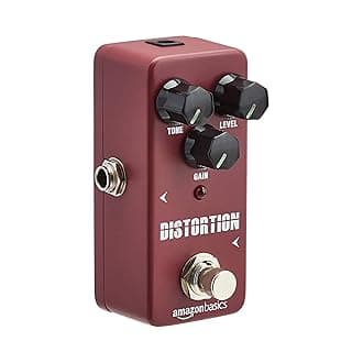 Amazon Basics Distortion Guitar Pedal, Brown