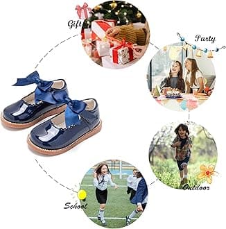 Felix & Flora Toddler Little Girl Mary Jane Dress Shoes - Ballet Flats for Girl Party School Shoes