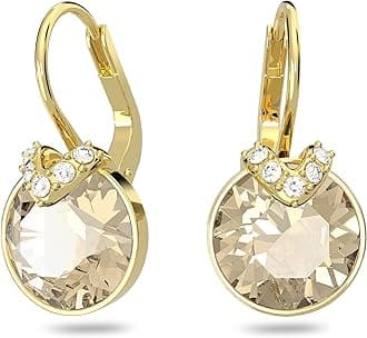 Swarovski Bella V Crystal Earrings, Grey, Yellow, Clear, Rose Color Crystals, Part of the Swarovski Bella V Collection
