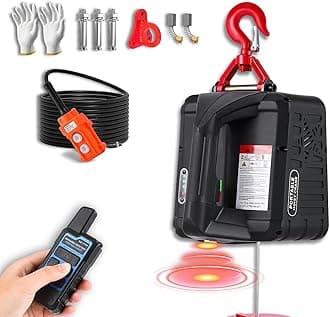 NEWTRY 3 in 1 Electric Hoist, Upgraded Infrared Limit Switch, 660LBS Portable Electric Winch, 110volt Vertically & Horizontally Lifting