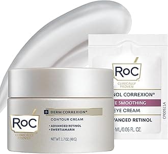RoC Derm Correxion Neck Cream with Hyaluronic Acid and Advanced Retinol to visibly Tighten & Lift Horizontal Neck Lines, Facial Moisturiser to Contour Face, Neck and Jawline, 1.7oz