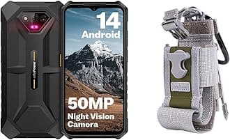 Unlocked Rugged Phones, Armor X13 (12+64GB), 50MP Rear Camera, 24MP Night Vision Camera, Armor Holster, Phone Pouch with Carabiner Clip, Universal for Most Phone/Radio