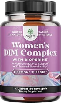Potent DIM Supplement for Women - Hormone Balance for Women with DIM and Black Pepper Menopause Support and PMS Relief - Menopause Supplements Extra Strength 300mg per Serving - 120 Count