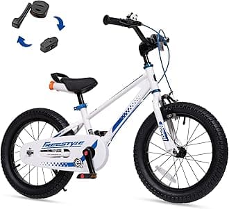 RoyalBaby Kids Bike EZ Balance to Pedal Dual Handbrake Toddlers Boys Girls Bicycle 12-20 Inch for Age 3-10 YearsRecycled Claim Standard Blended