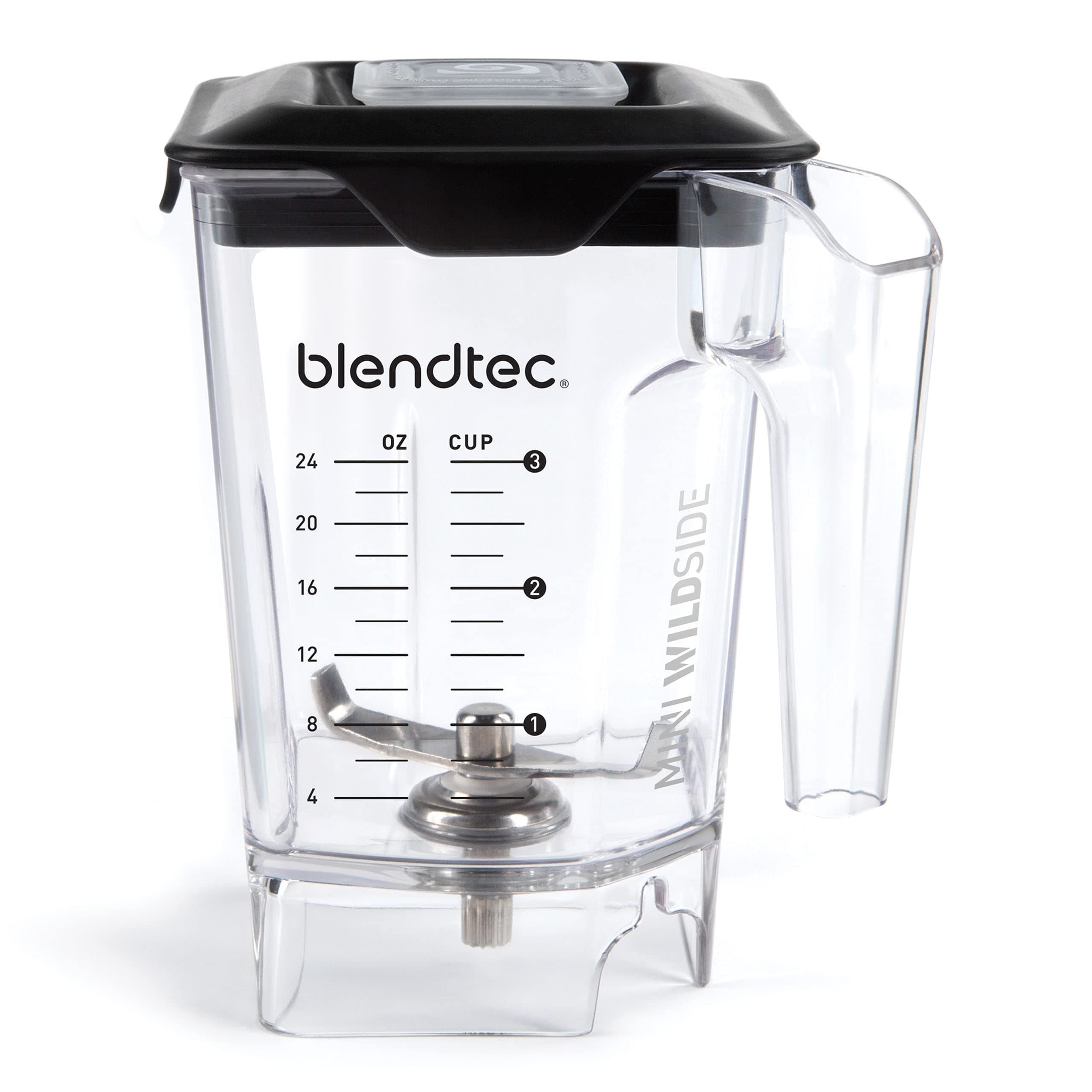 Mini WildSide (46 oz), Five Sided, Personalized Blender Jar Vented Latching Lid, BPA-free, Clear