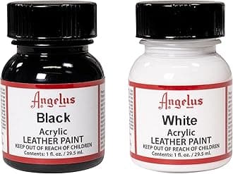Angelus - 2 Colors for Leather and Fabric 29,5 ml - Black and White