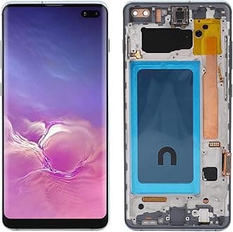 for S10 Plus, Screen Replacement with Frame for S10+, G975f G975u G975w, LCD Display Digitizer Assembly, 6.4inch (Green)