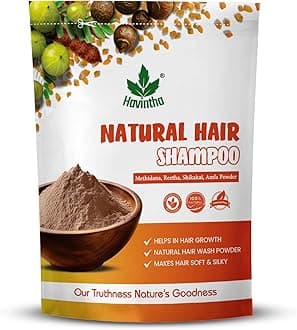 Havintha Natural Hair Shampoo with Amla, Reetha, Shikakai and Methi dana Powder for hair wash - 8 ounce | 0.5 pound | 227 grams (Pack of 1)