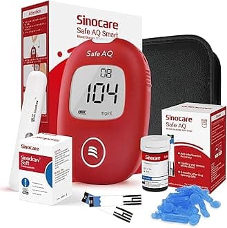 SAFE AQ SMART Blood Glucose Monitor/Machine | With 10 Strips and Lancets, One Lancet Device | No Coding, Measurements of Blood Sugar/Diabetes levels are fast, accurate and reliable