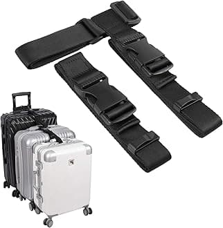 Luggage Connector Straps for Suitcase add a Bag Adjustable Attachment Accessories 1.25" Endless for Connect Your 3 Luggage Together-2 Pack