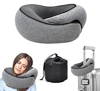 2024 New Flyhugz Neck Pillow, Wander Plus Travel Neck Pillow, Aircraft Memory Foam Travel Neck Pillow(Dark Gray)